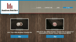 ‘Tour With Buddies’ Pink XLR Pins by Jamison Butcher