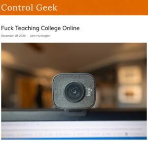 Teaching Tech Online in 2020